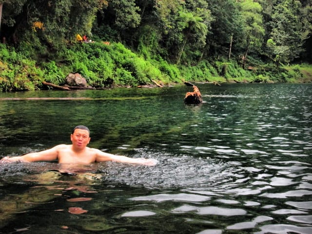 menikmati danau gunung tujuh kerinci