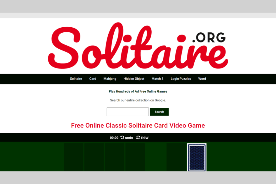 Web Games Gratis di Solitaire.org