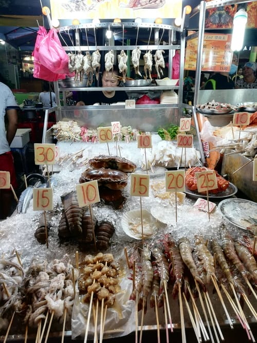 beragam makanan di jalan alor bukit bintang kuala lumpur