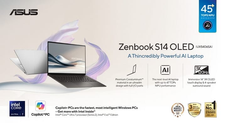 ASUS Zenbook S 14 OLED (UX5406SA)